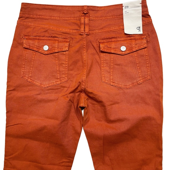 NWT Anthropologie Pilcro The Yaya Crop Flare Pants Orange 28 - Picture 10 of 16